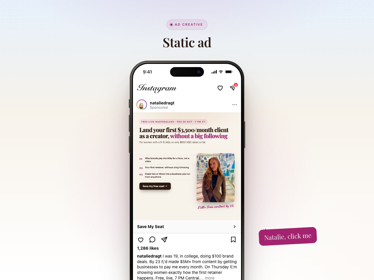 Static ad preview