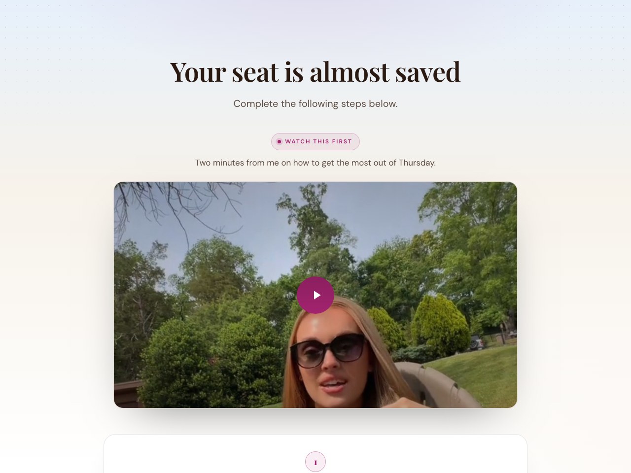 Thank-you page preview